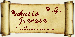 Mahailo Granula vizit kartica